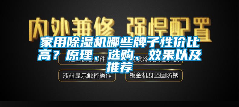 家用除濕機哪些牌子性價比高？原理、選購、效果以及推薦