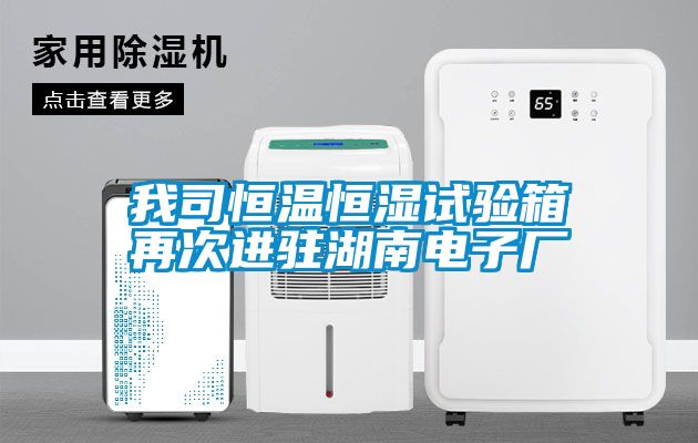 我司恒溫恒濕試驗箱再次進駐湖南電子廠