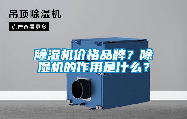 除濕機價格品牌？除濕機的作用是什么？